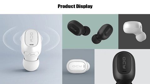 QCY Mini 2 Single TWS Bluetooth V5.0 سماعة أذن لاسلكية صغيرة - أسود
