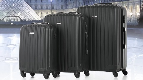 TOMSHOO 3-delige bagageset-zwart