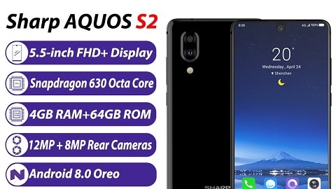 Versiune globală Sharp AQUOS S2 C10 Telefon mobil
