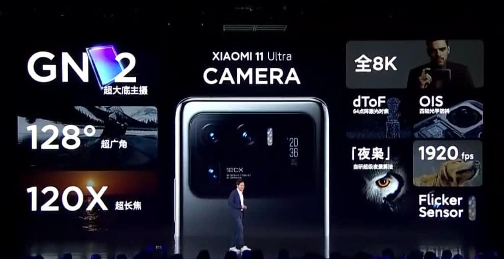 Camera Specifications of Mi 11 Ultra