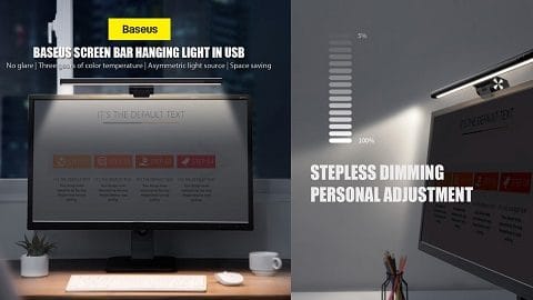 画面LEDデスクランプのBaseusLEDハンギングライト