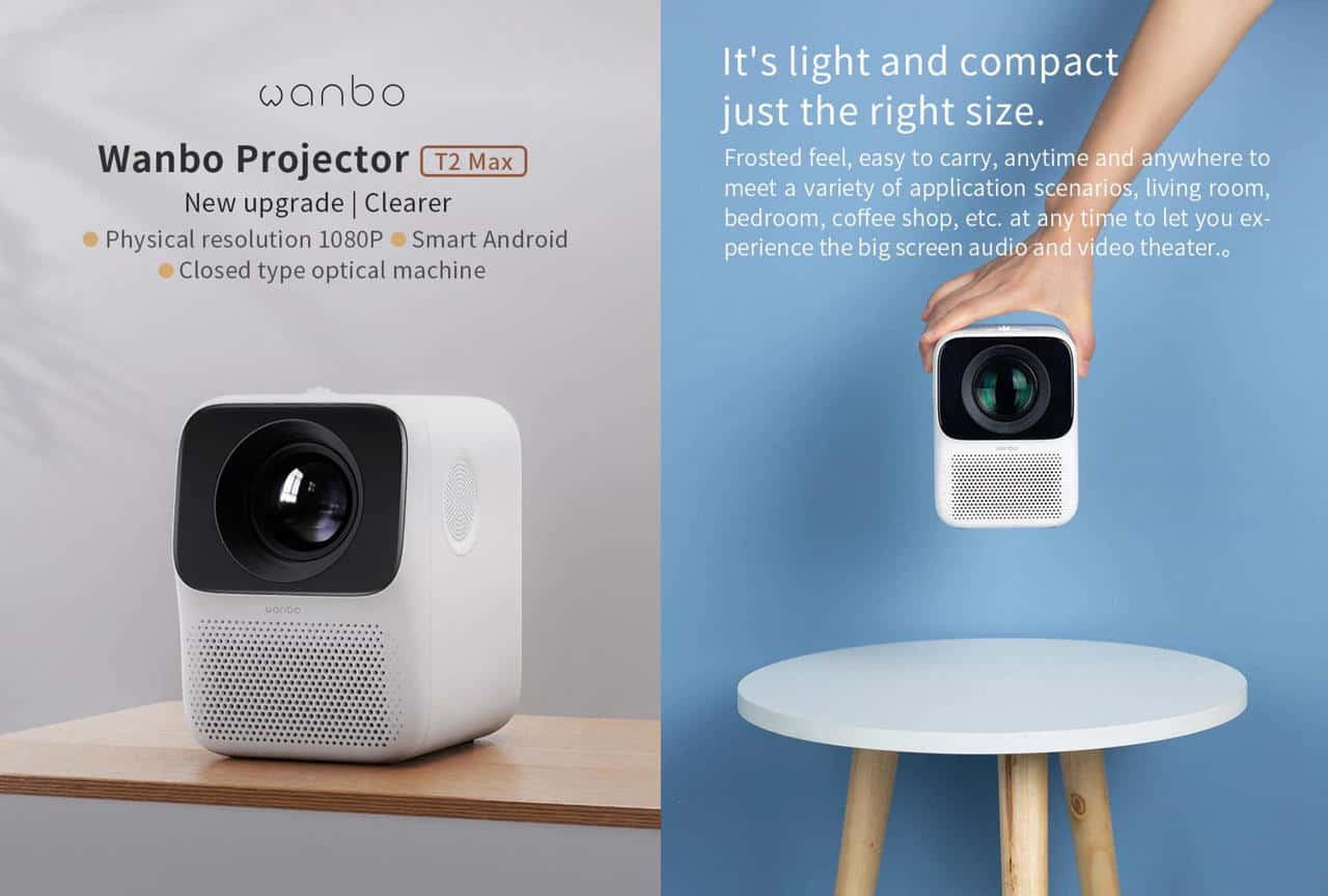 GeekBuying : Get the Wanbo T2 MAX 1080P Projector (Global Version) at €145  from Europe with free shipping - News by Xiaomi Miui Hellas