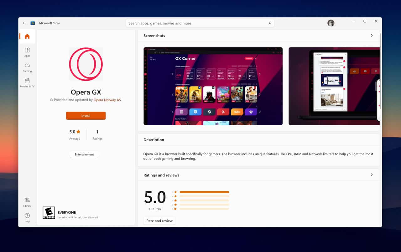 Opera traz o Opera GX otimizado para gamers Windows 11 