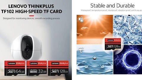 Lenovo thinkplus TF102 64GB TF Card (A1 U3 C10 V30 Micro SD Card)