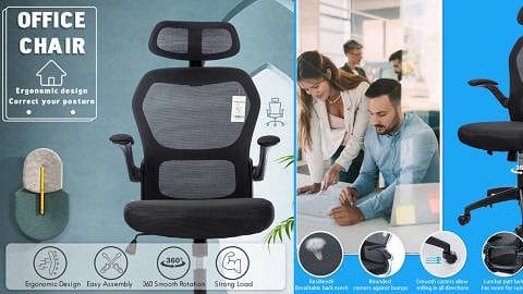 Ergonomic Office Chair na may Adjustable Height Headrest