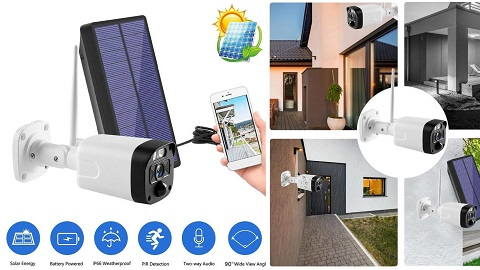 Беспроводная камера безопасности на солнечной энергии (камера WiFi 1080P)