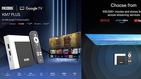 MECOOL KM7 Plus TV ボックス (Android 11 - 4K HDR、2GB / 16GB)