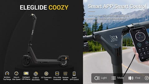 ELEGLIDE Coozy Electric Scooter (350W Motor 25km/h Max Speed)