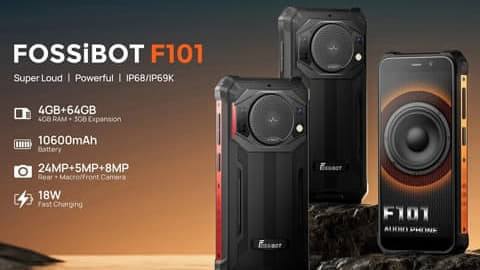 Прочный смартфон FOSSiBOT F101 (4 ГБ + 64 ГБ, тройная камера с искусственным интеллектом)