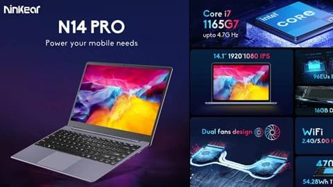 Обновленная версия ноутбука Ninkear N14 Pro (14-дюймовый IPS-экран, Intel Core i7-11390H, 16 ГБ ОЗУ, 1 ТБ SSD)