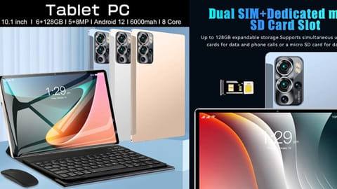 Surfplatta 6GB+128GB 10.1 tum 1960*1080 (Android13 4G Calling 8-Core MT6797 Processor)