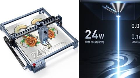 Swiitol C24 Pro 24W lasergraveringsmaskin, DIY graveringsmaskin