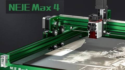 NEJE Max 4 激光雕刻机（E80 激光模块，24W 激光功率）